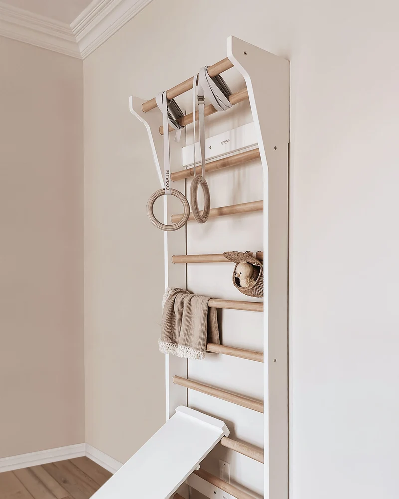ULPU MINI gym rings | birch - white straps