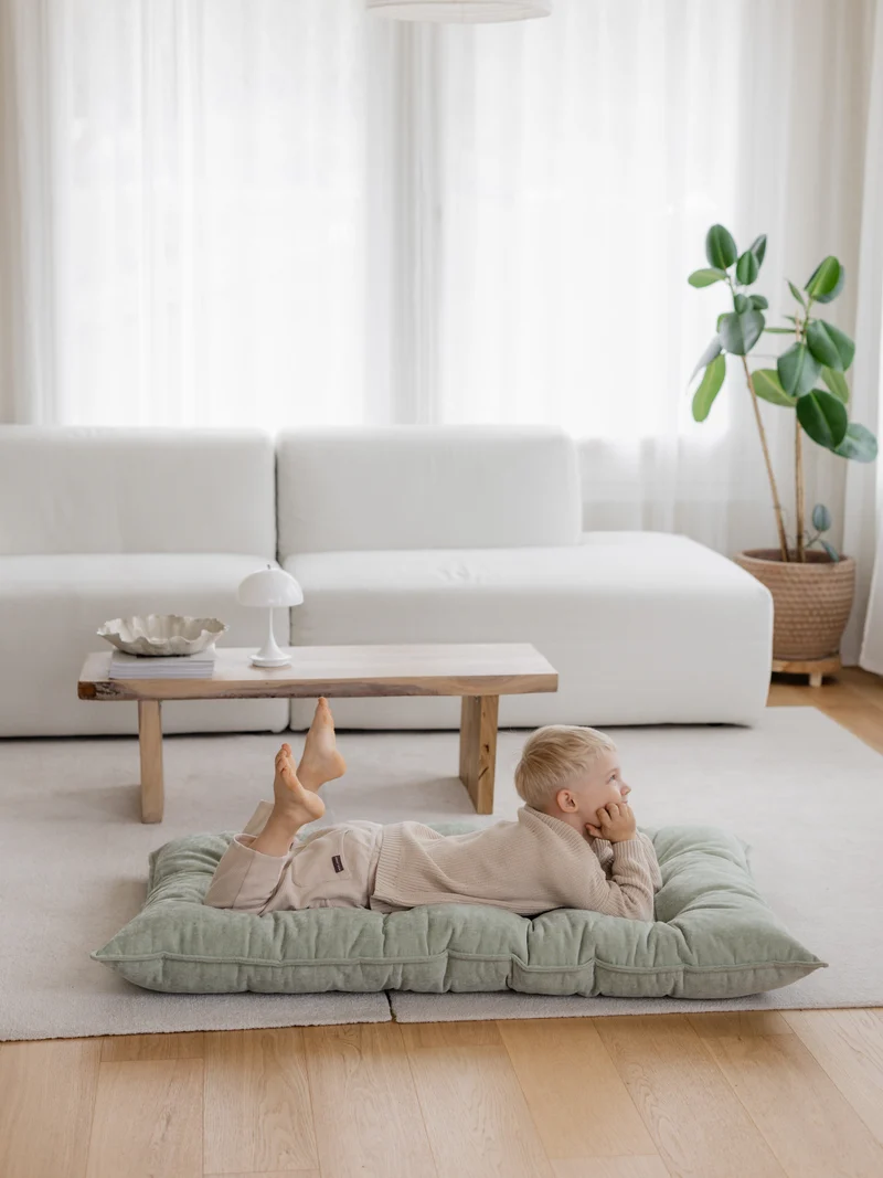 VIENO tufted floor cushion | sage