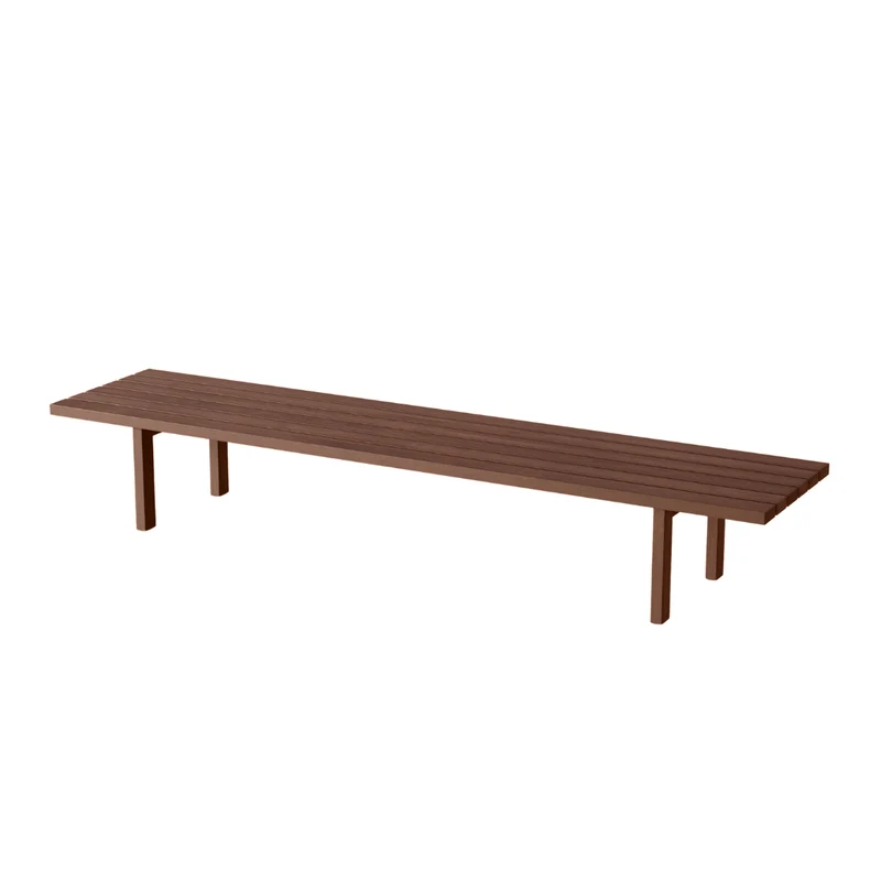 Rechthoekige houten salontafel Melanie - Essenhout - Donker walnoot kleur - 200 cm