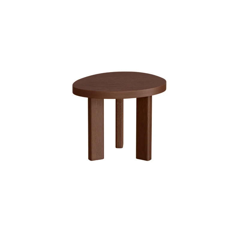 Salontafel Eden - Essenhout - Donkerwalnoot - Ovaal - 50 cm - Klein