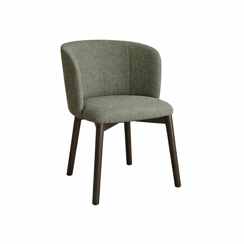Eetkamerstoel Celia - Smokehout kleur - Mossy groen