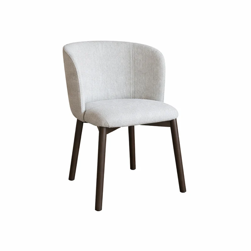 Eetkamerstoel Celia - Smokehout kleur - Sandstone Spotted waeve
