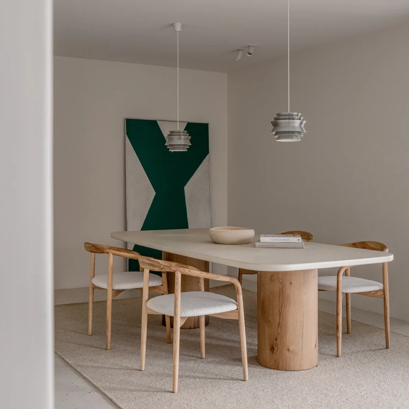 Eettafel Vesper - MicroSkin - 240 cm - Eiken onderstel