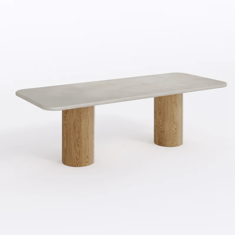Eettafel Vesper - MicroSkin - 240 cm - Eiken onderstel