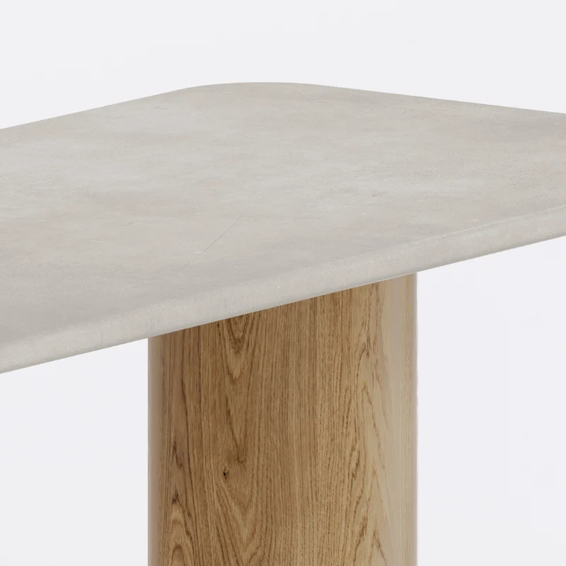 Eettafel Vesper - MicroSkin - 240 cm - Eiken onderstel