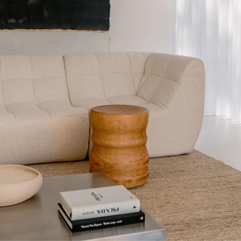 Hoek Fauteuil - Lemont - W91 D91 H74 - Ivory Bouclé
