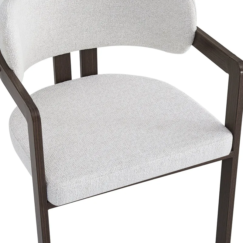 Chaise MELLOW pieds effet noyer blanc