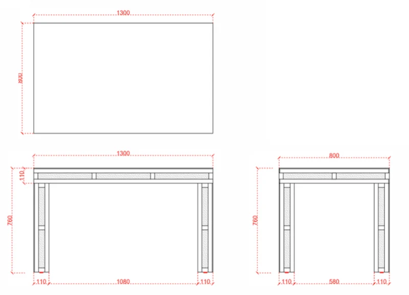 Table à manger ÉCLAT rectangle