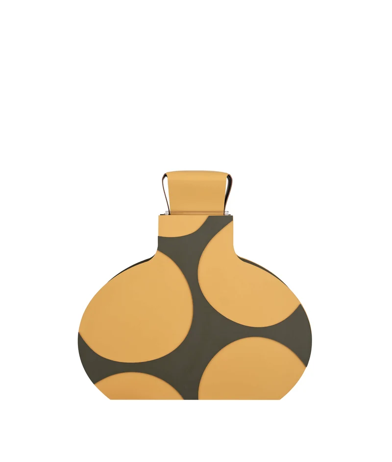 Leather Decorative Object VASE OTTO GRAPHIC by Gianpaolo Venier for ADJ STYLE