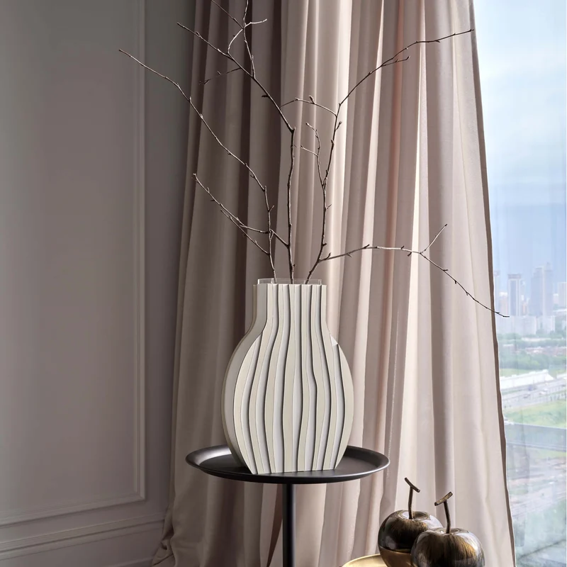 Leather Decorative Object VASE OTTO GRAPHIC by Gianpaolo Venier for ADJ STYLE
