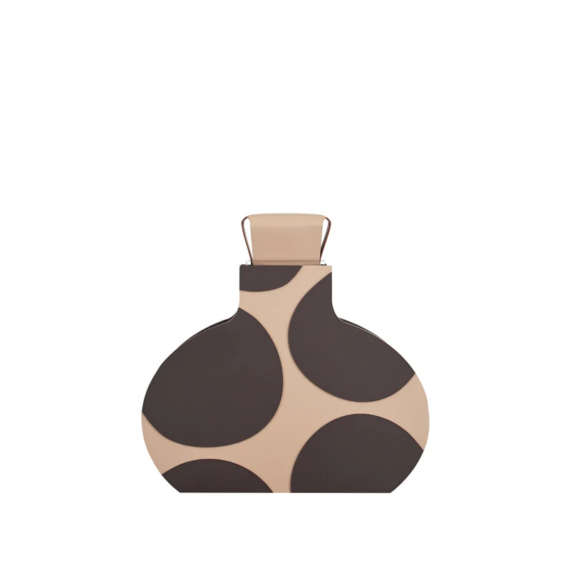Leather Decorative Object VASE OTTO GRAPHIC by Gianpaolo Venier for ADJ STYLE