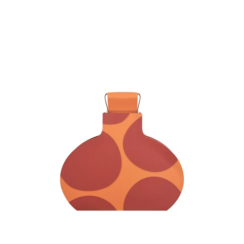 Leather Decorative Object VASE OTTO GRAPHIC by Gianpaolo Venier for ADJ STYLE