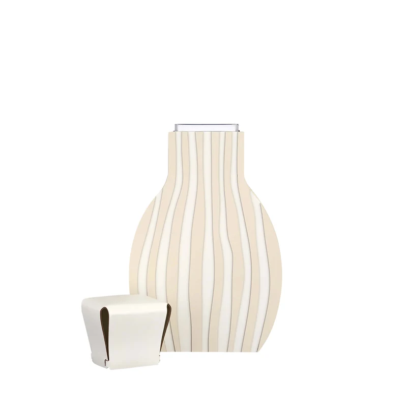 Leather Decorative Object VASE OTTO GRAPHIC by Gianpaolo Venier for ADJ STYLE