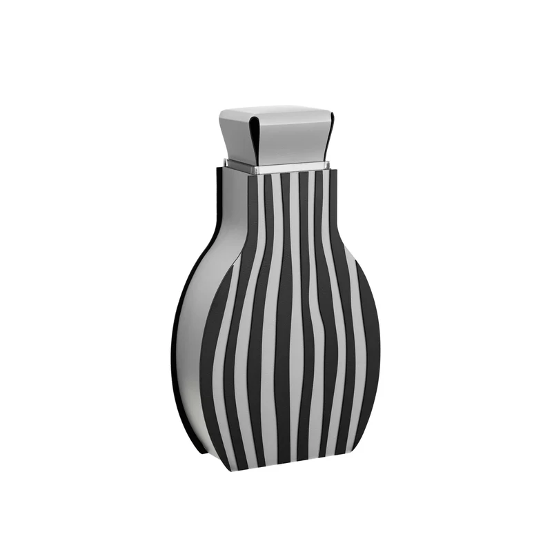 Leather Decorative Object VASE OTTO GRAPHIC by Gianpaolo Venier for ADJ STYLE