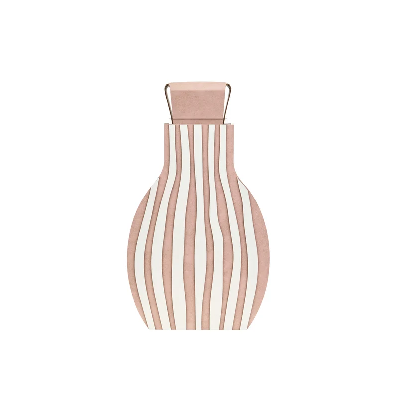 Leather Decorative Object VASE OTTO GRAPHIC by Gianpaolo Venier for ADJ STYLE