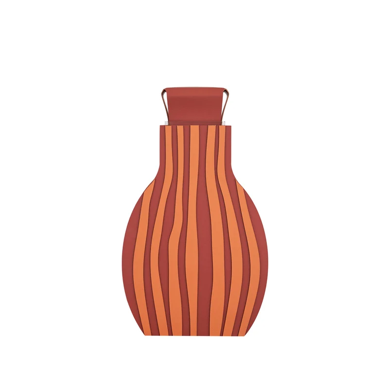 Leather Decorative Object VASE OTTO GRAPHIC by Gianpaolo Venier for ADJ STYLE