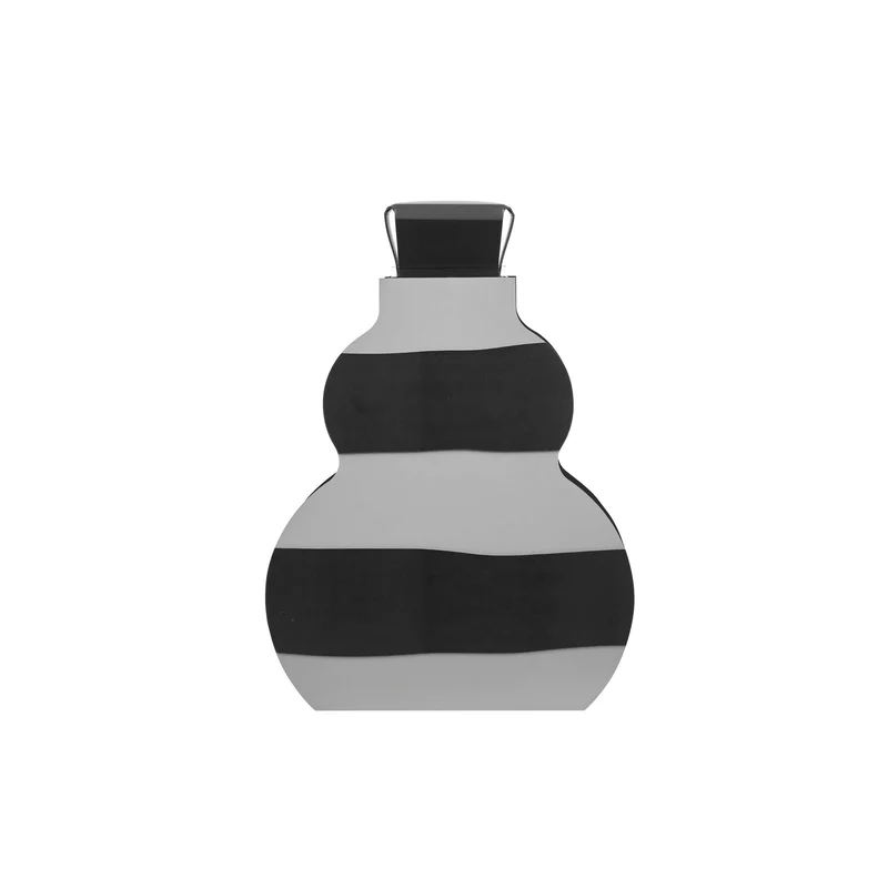 Leather Decorative Object VASE OTTO GRAPHIC by Gianpaolo Venier for ADJ STYLE