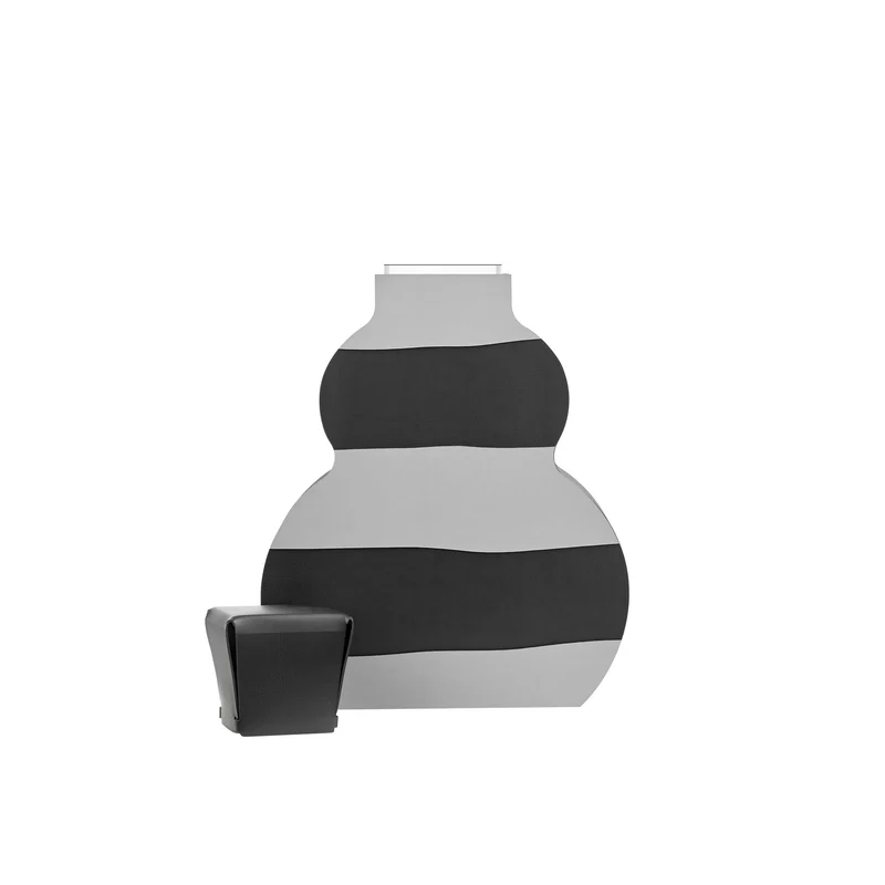 Leather Decorative Object VASE OTTO GRAPHIC by Gianpaolo Venier for ADJ STYLE
