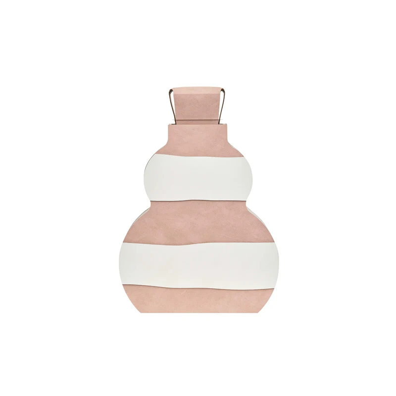 Leather Decorative Object VASE OTTO GRAPHIC by Gianpaolo Venier for ADJ STYLE