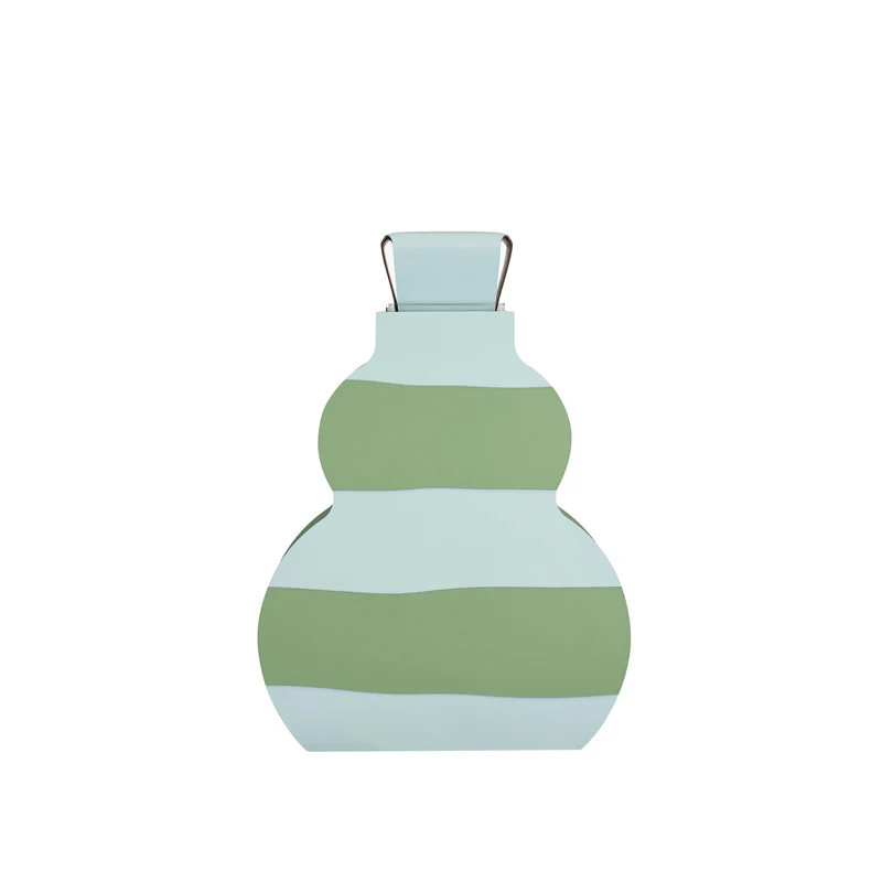 Leather Decorative Object VASE OTTO GRAPHIC by Gianpaolo Venier for ADJ STYLE