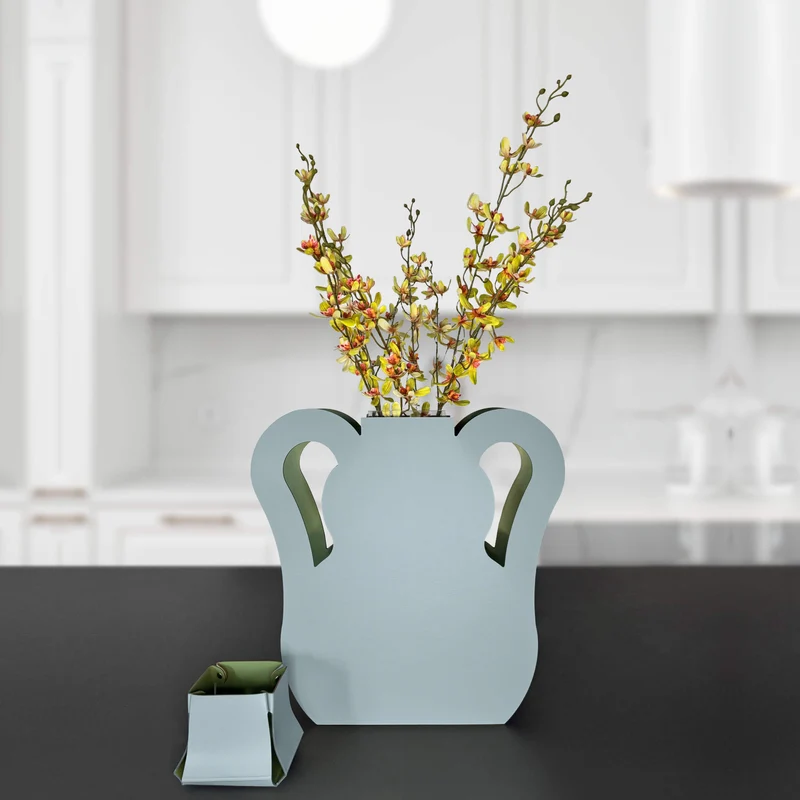 Leather Decorative Object VASE OTTO by Gianpaolo Venier for ADJ STYLE