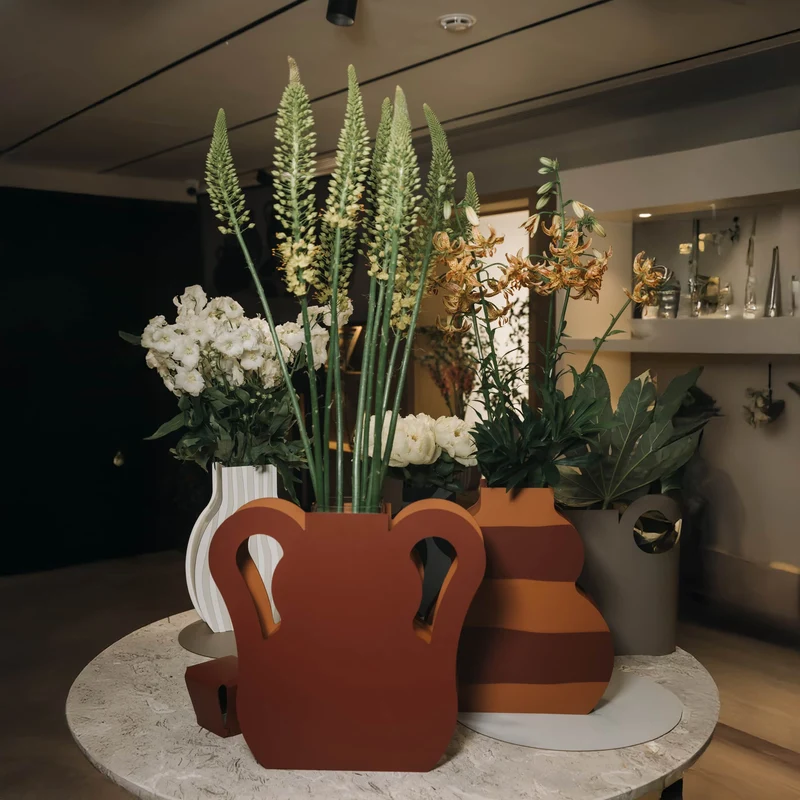 Leather Decorative Object VASE OTTO by Gianpaolo Venier for ADJ STYLE