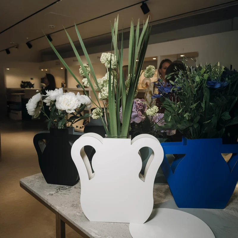 Leather Decorative Object VASE OTTO by Gianpaolo Venier for ADJ STYLE