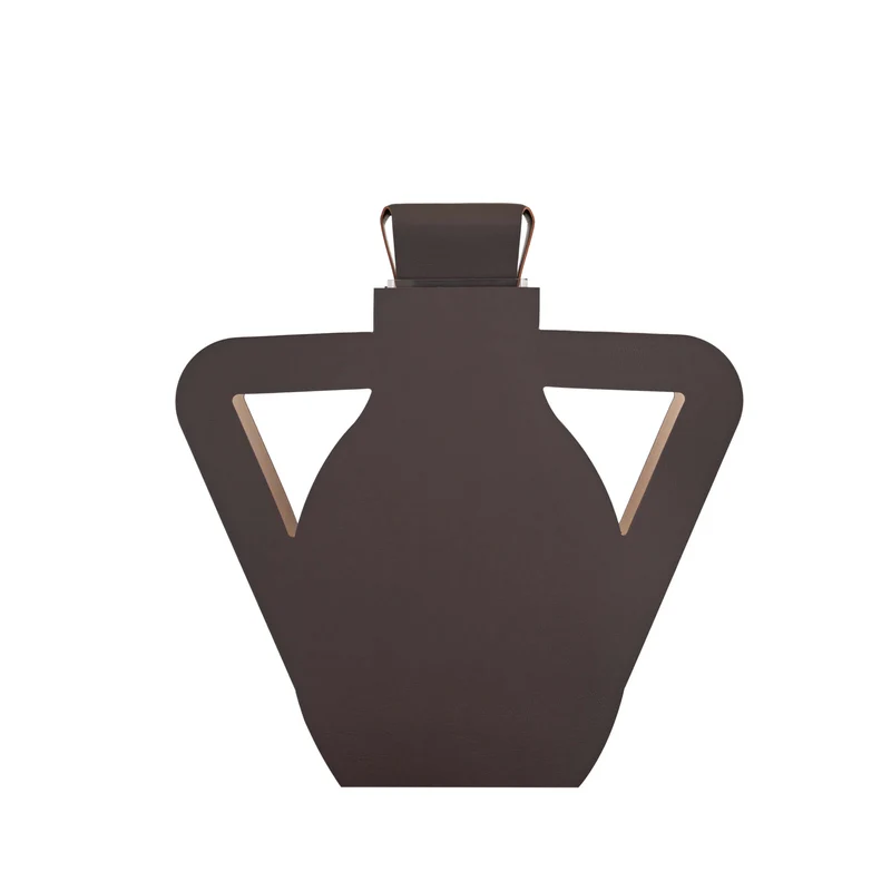 Leather Decorative Object VASE OTTO by Gianpaolo Venier for ADJ STYLE