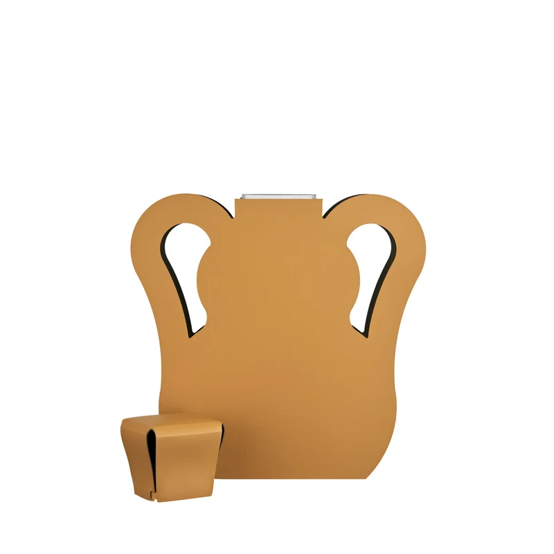 Leather Decorative Object VASE OTTO by Gianpaolo Venier for ADJ STYLE