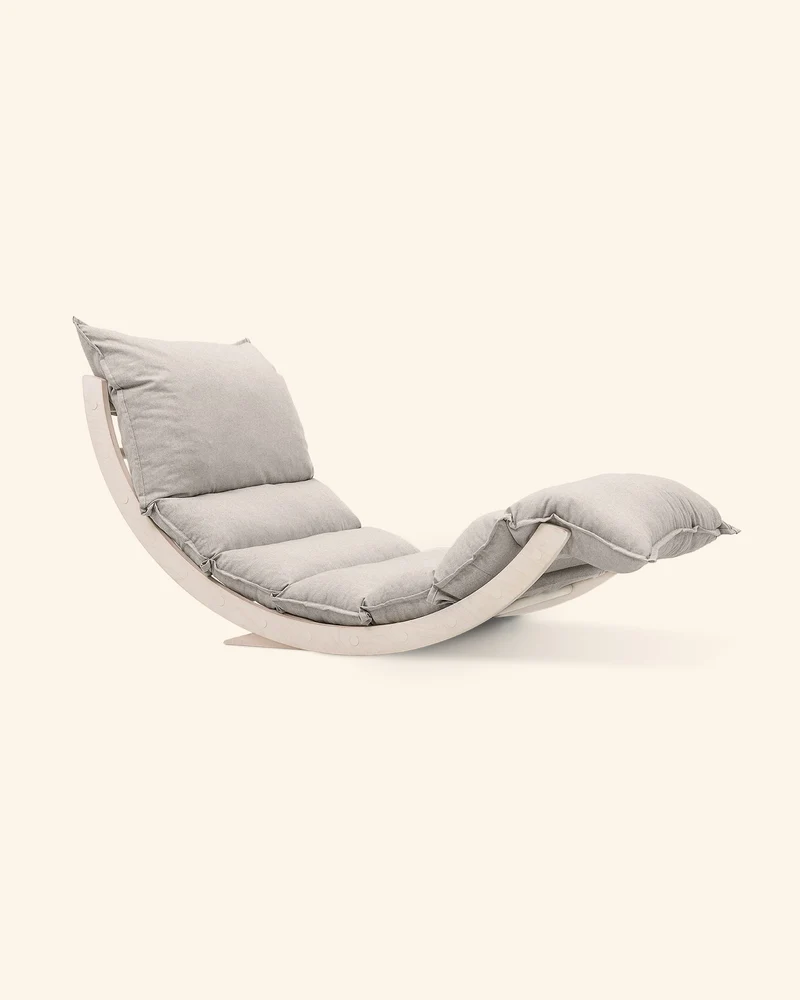 LAAKSO rocking lounger, OHRA cushion and wedges | birch set