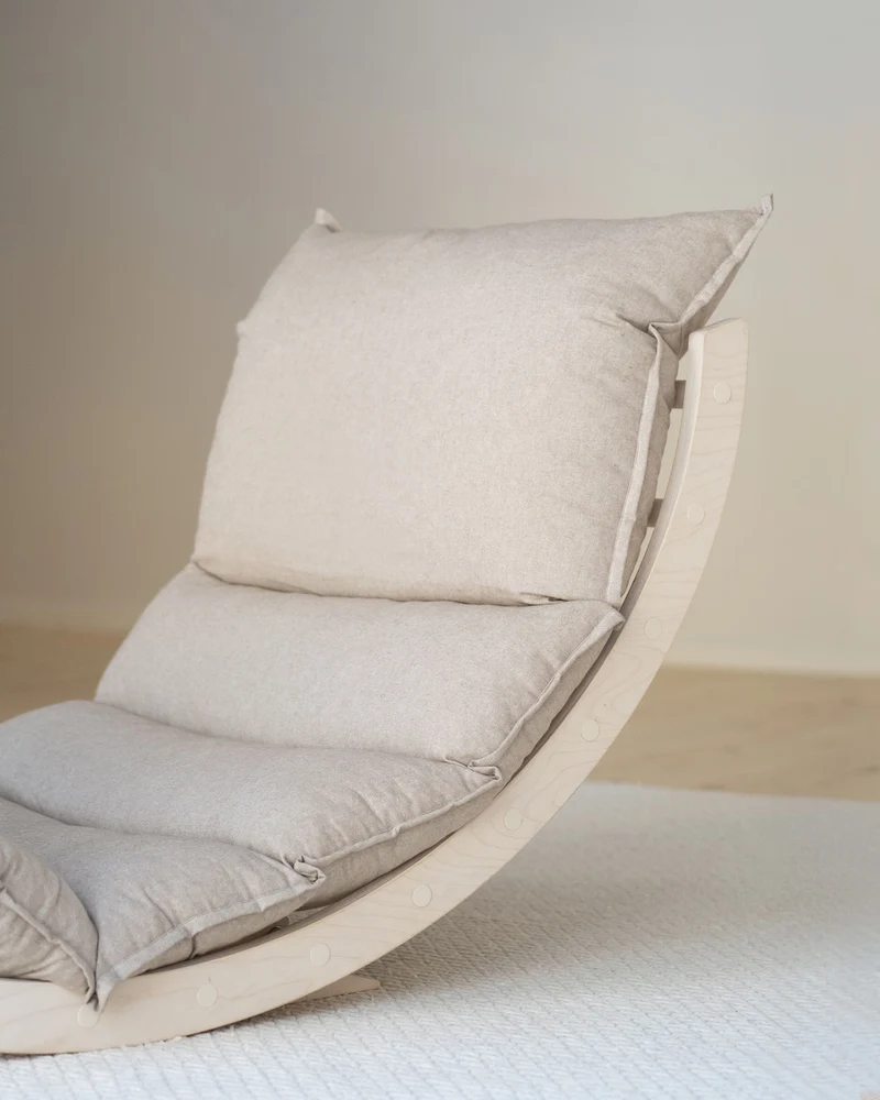 LAAKSO rocking lounger, OHRA cushion and wedges | birch set