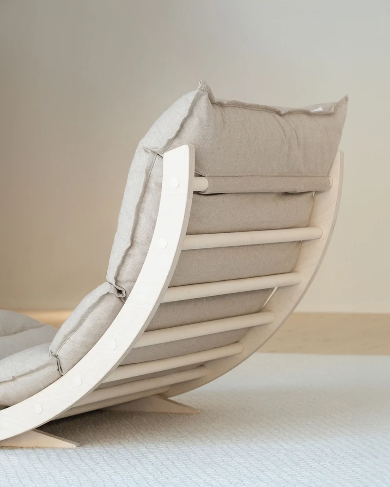 LAAKSO rocking lounger, OHRA cushion and wedges | birch set
