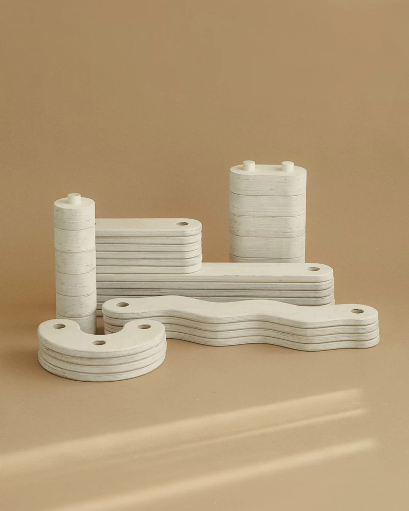 POLKU separate | long curly | birch