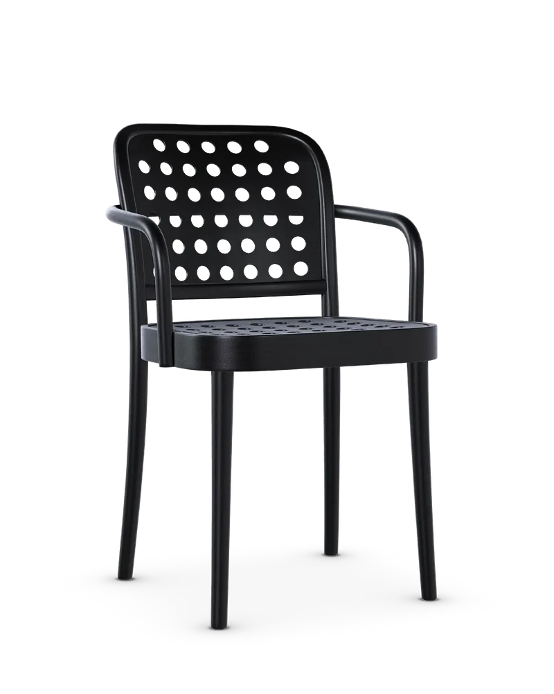 822 Armchair - Veneer/ Solid wood Back & Upholstered Seat