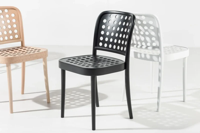 822 Armchair - Veneer/ Solid wood Back & Upholstered Seat
