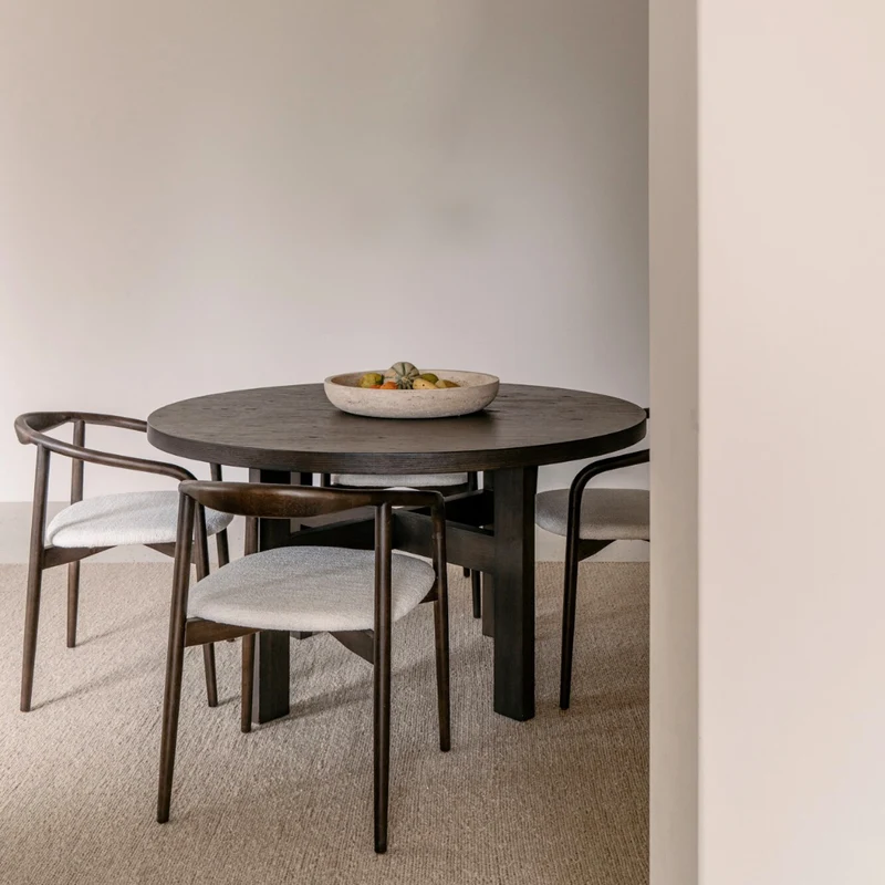 Victor - Ronde eettafel – Ø140 – Smokehout - Essenhout