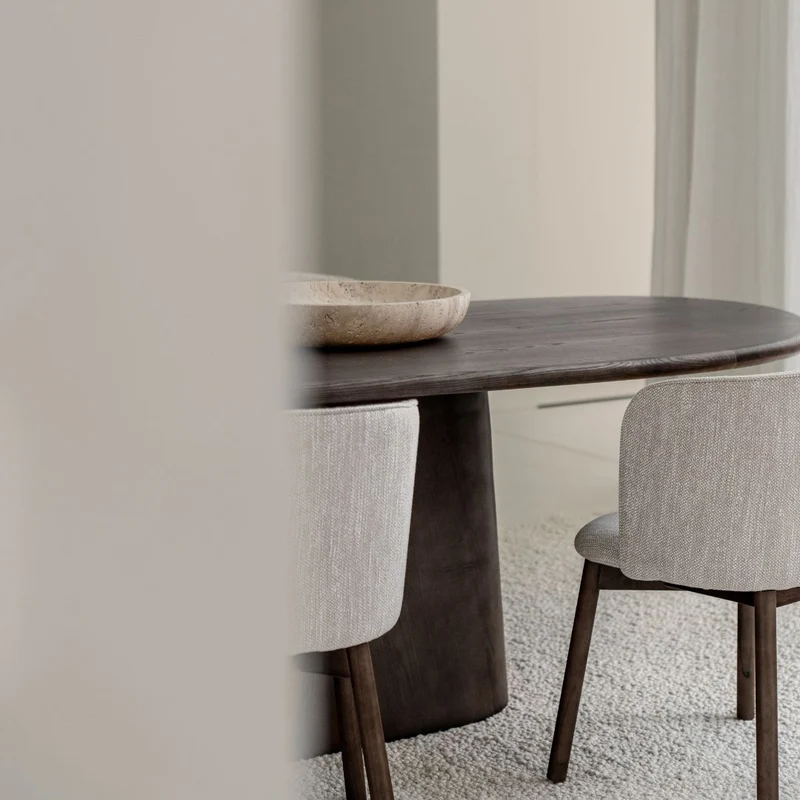 Houten organische eettafel - Anvers - 240 cm - Smokehout