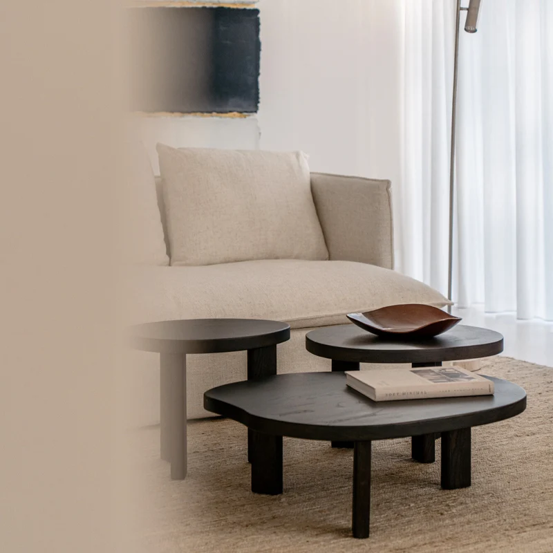 Salontafel Eden - Smokehout - Organisch - 85 cm - Groot