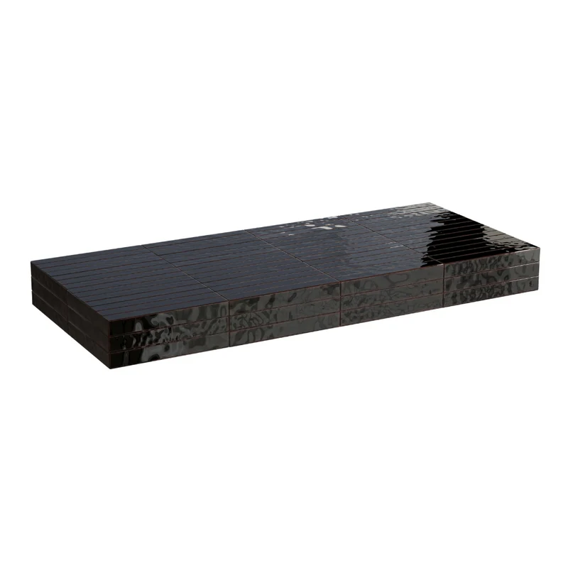 Salontafel Tilo - Zwarte tegeltop - Rechthoekig - 168 cm