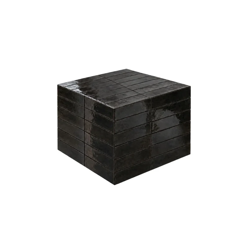 Salontafel Vence Zwarte tegels - Hoog - 39 cm