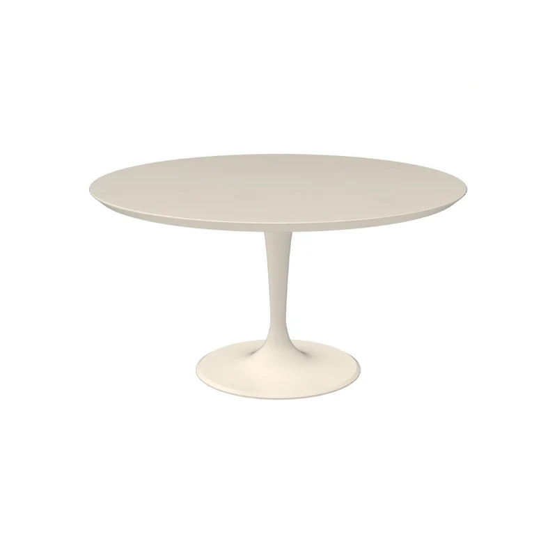 Eettafel Camille – Ronde Tulip Tafel in Latte StoneSkin – Ø140 cm | Moderne Design Eettafel