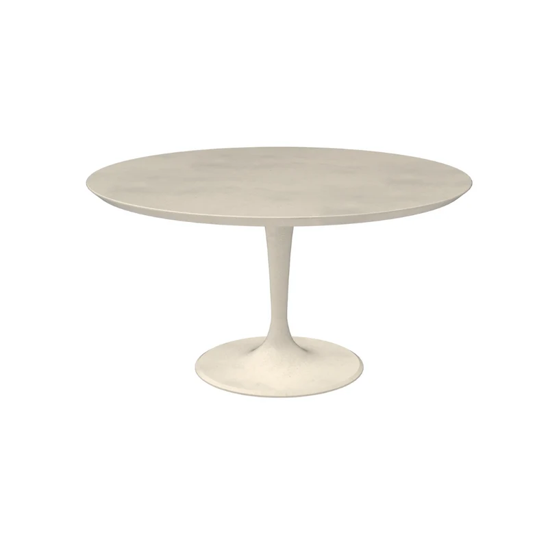 Ronde Eettafel Camille – Tulip Vorm – MicroSkin Cloudy Latte – 140 cm