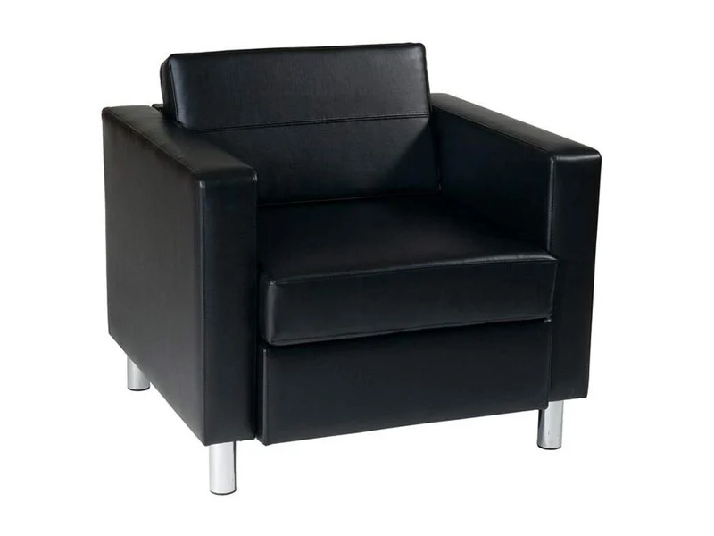 Fauteuil carré noir - Série Pacific
