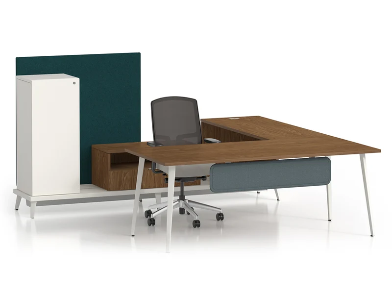 Bureau en U avec rangement - Série Stad