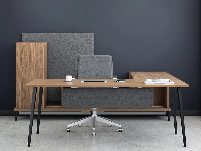 Bureau en U avec rangement - Série Stad