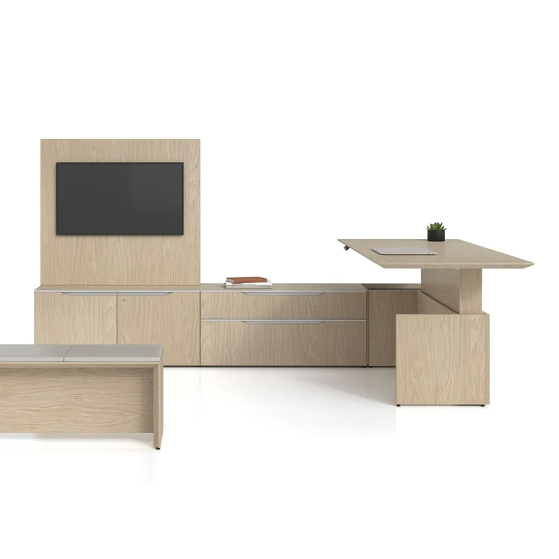 Bureau ajustable en hauteur avec rangement, Nex