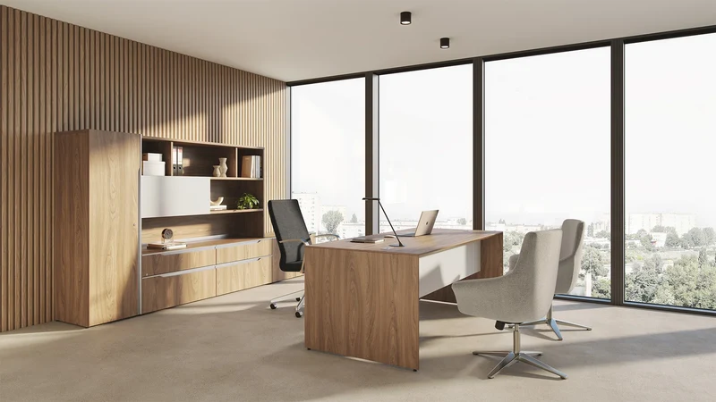 Ensemble de bureau avec rangement arrière, NEX