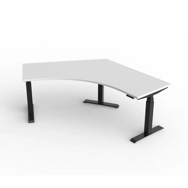 Bureau en coin 120°, ajustable en hauteur de 22,6" à 48,9"H - upCentric 3L