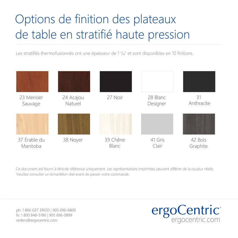 Bureau en L, ajustable en hauteur de 22,6" à 48,9"H - upCentric 3L