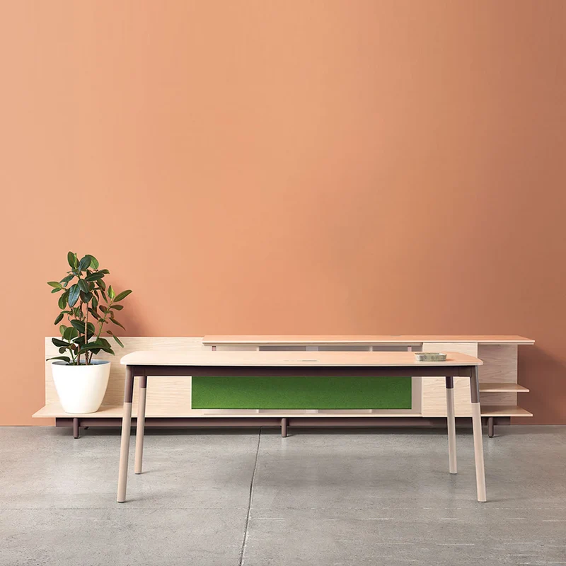 Bureau droit avec rangement arrière Woodstock
